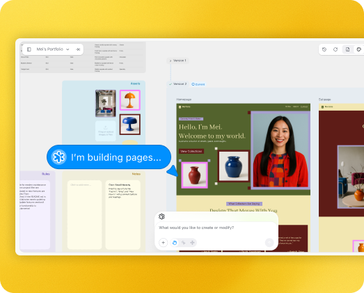Create with natural language & visual space