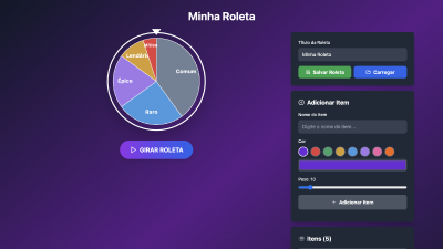 Roleta Russa Customizável